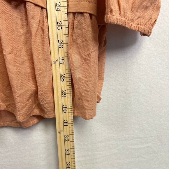 Cotton Cardigan Woman's 1X Chiffon Smocking Top Rose Cottagecore - Picture 12 of 15